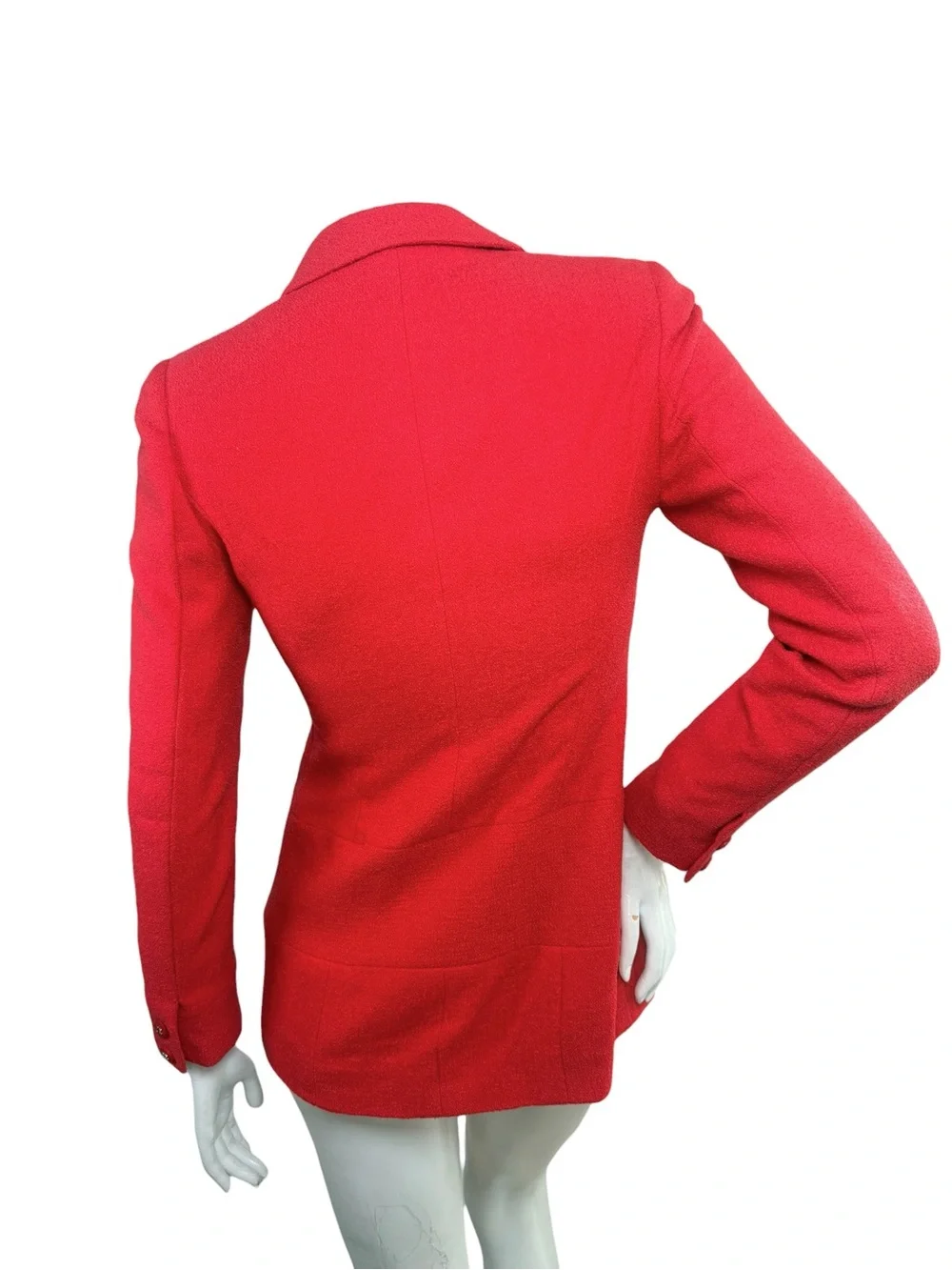 Chanel Vintage 95A Coral Bouclé CC Button Jacket